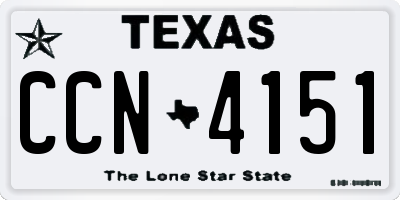 TX license plate CCN4151