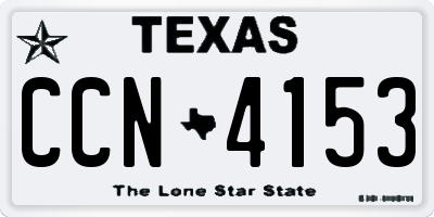 TX license plate CCN4153