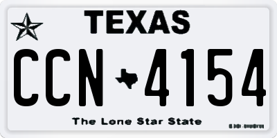 TX license plate CCN4154
