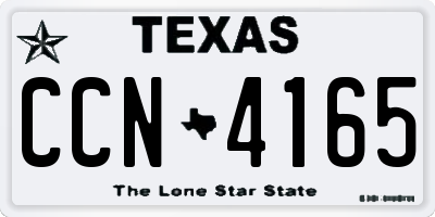 TX license plate CCN4165