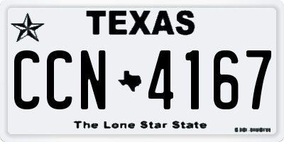 TX license plate CCN4167