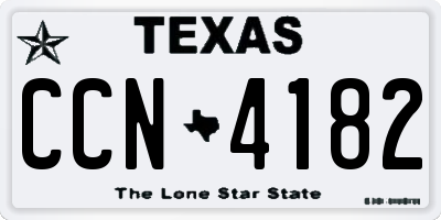 TX license plate CCN4182
