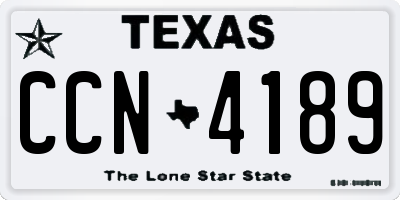 TX license plate CCN4189