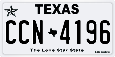 TX license plate CCN4196