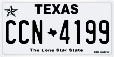 TX license plate CCN4199