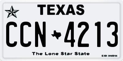TX license plate CCN4213