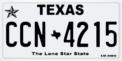 TX license plate CCN4215