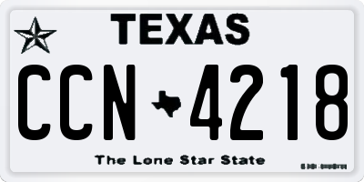 TX license plate CCN4218