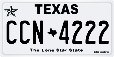 TX license plate CCN4222