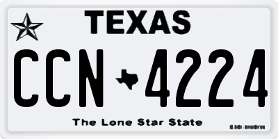 TX license plate CCN4224