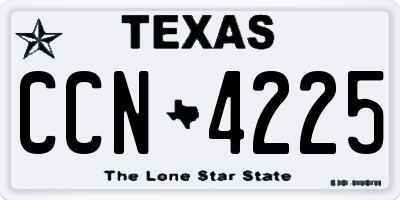 TX license plate CCN4225