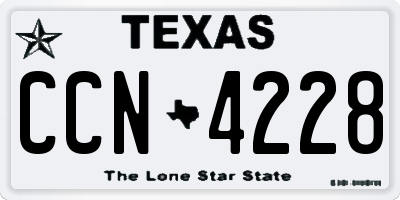 TX license plate CCN4228