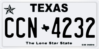 TX license plate CCN4232