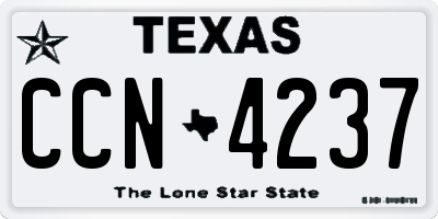 TX license plate CCN4237