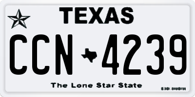 TX license plate CCN4239