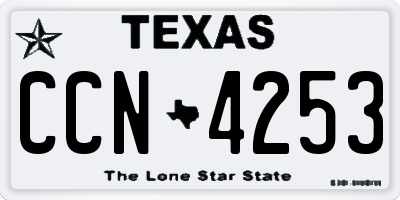 TX license plate CCN4253