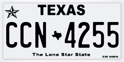 TX license plate CCN4255