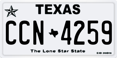 TX license plate CCN4259