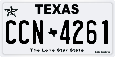 TX license plate CCN4261