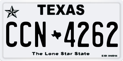 TX license plate CCN4262