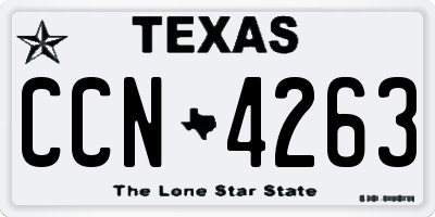 TX license plate CCN4263