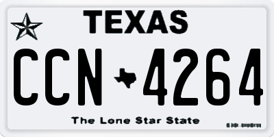 TX license plate CCN4264