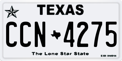 TX license plate CCN4275