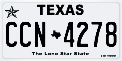 TX license plate CCN4278