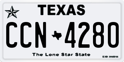 TX license plate CCN4280