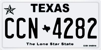 TX license plate CCN4282