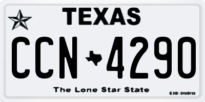 TX license plate CCN4290