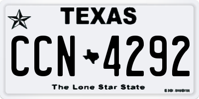 TX license plate CCN4292