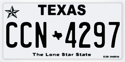 TX license plate CCN4297