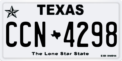 TX license plate CCN4298