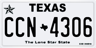 TX license plate CCN4306