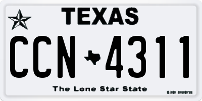 TX license plate CCN4311