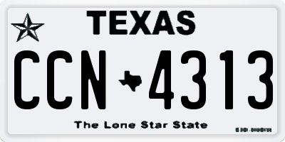 TX license plate CCN4313