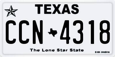 TX license plate CCN4318