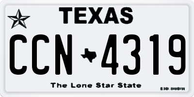 TX license plate CCN4319