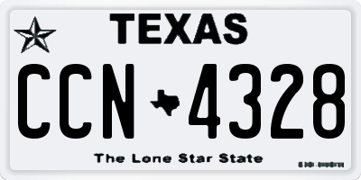 TX license plate CCN4328