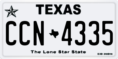 TX license plate CCN4335