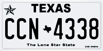 TX license plate CCN4338