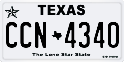 TX license plate CCN4340