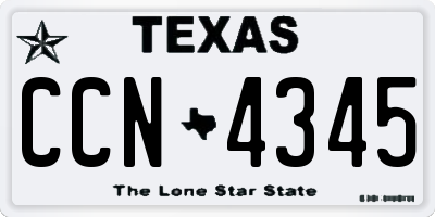 TX license plate CCN4345