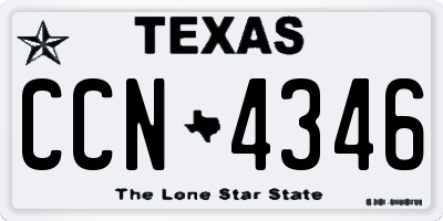 TX license plate CCN4346