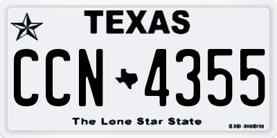 TX license plate CCN4355