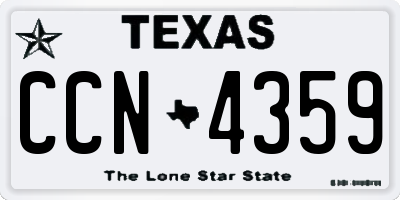 TX license plate CCN4359