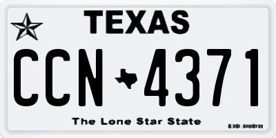 TX license plate CCN4371