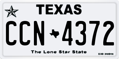 TX license plate CCN4372