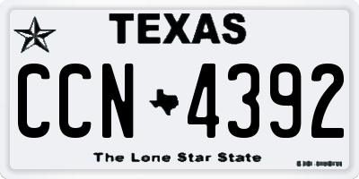 TX license plate CCN4392